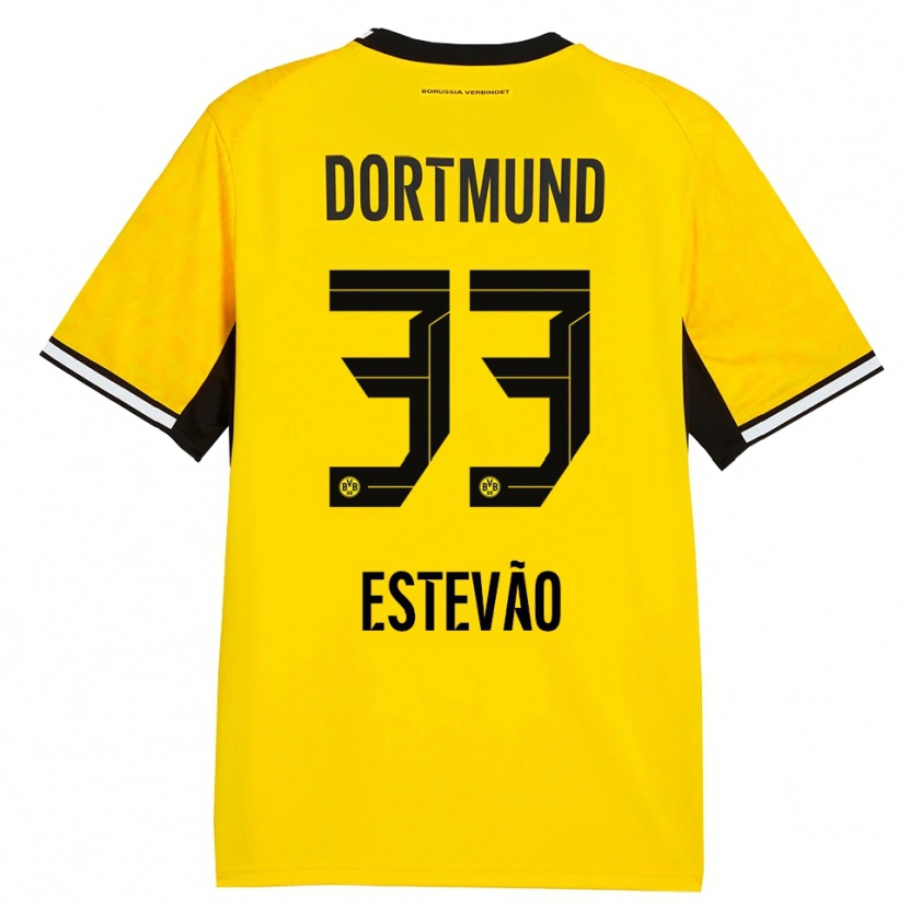 Danxen Herren Tiago Estevão #33 Gelb Schwarz Weiß Heimtrikot Trikot 2026/27 T-Shirt