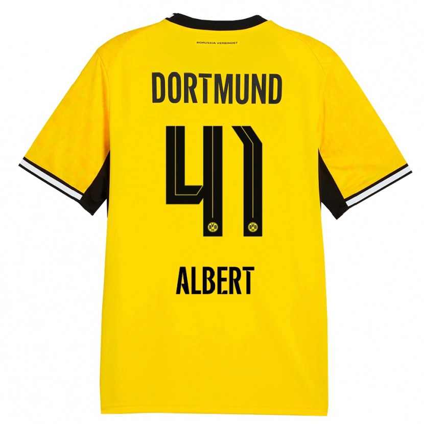Danxen Herren Mathis Albert #41 Gelb Schwarz Weiß Heimtrikot Trikot 2026/27 T-Shirt