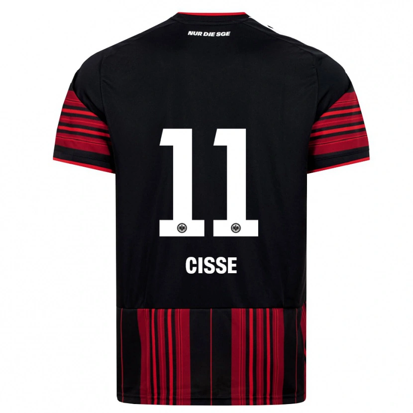 Danxen Herren Cherif Cisse #11 Schwarz Rot Weiß Heimtrikot Trikot 2026/27 T-Shirt