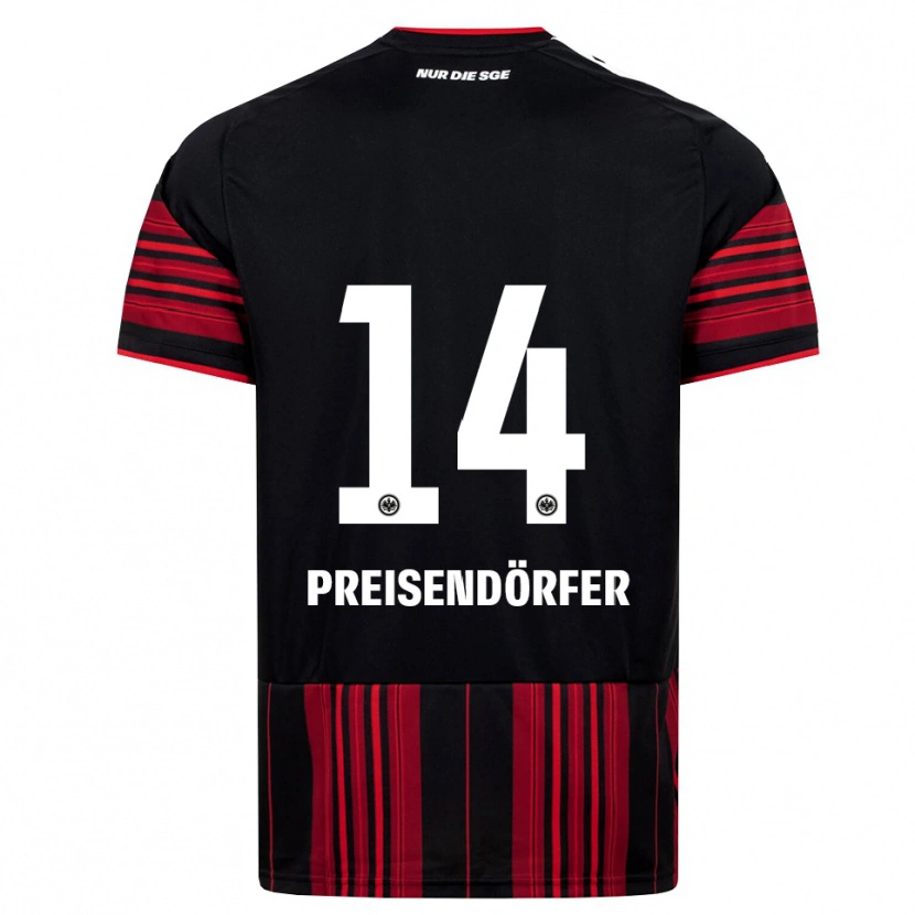 Danxen Herren Constantin Preisendörfer #14 Schwarz Rot Weiß Heimtrikot Trikot 2026/27 T-Shirt