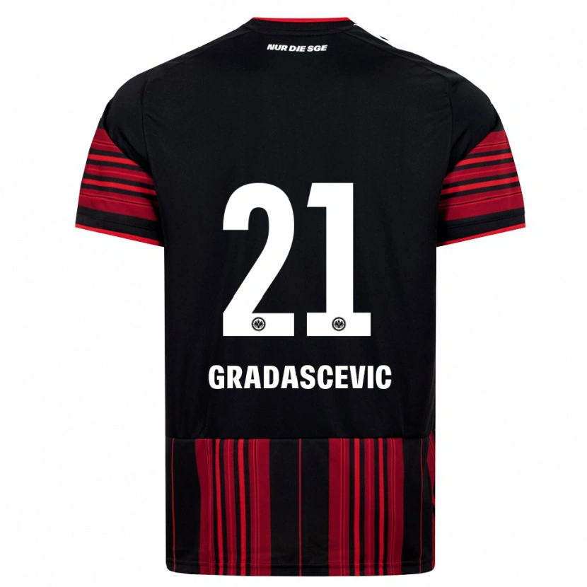 Danxen Herren Meris Gradascevic #21 Schwarz Rot Weiß Heimtrikot Trikot 2026/27 T-Shirt