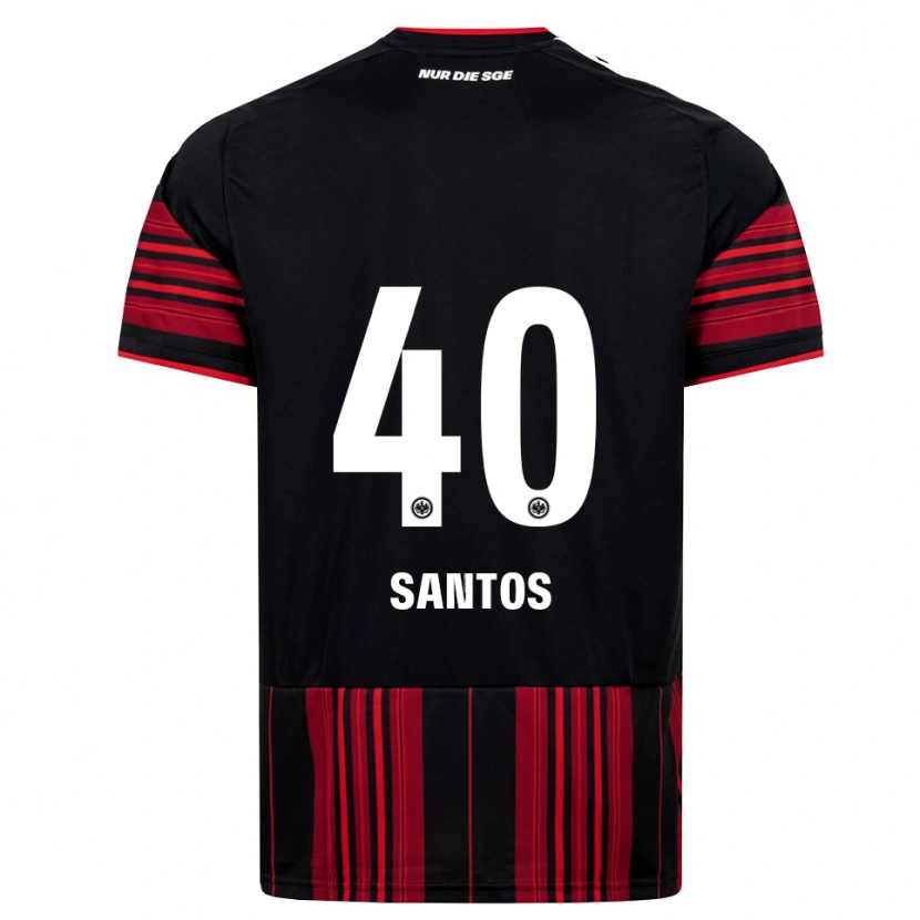 Danxen Herren Kauã Santos #40 Schwarz Rot Weiß Heimtrikot Trikot 2026/27 T-Shirt
