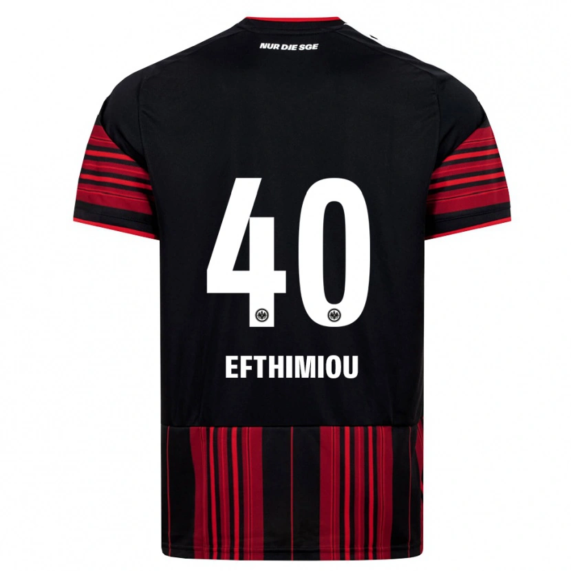 Danxen Herren Sissis Efthimiou #40 Schwarz Rot Weiß Heimtrikot Trikot 2026/27 T-Shirt
