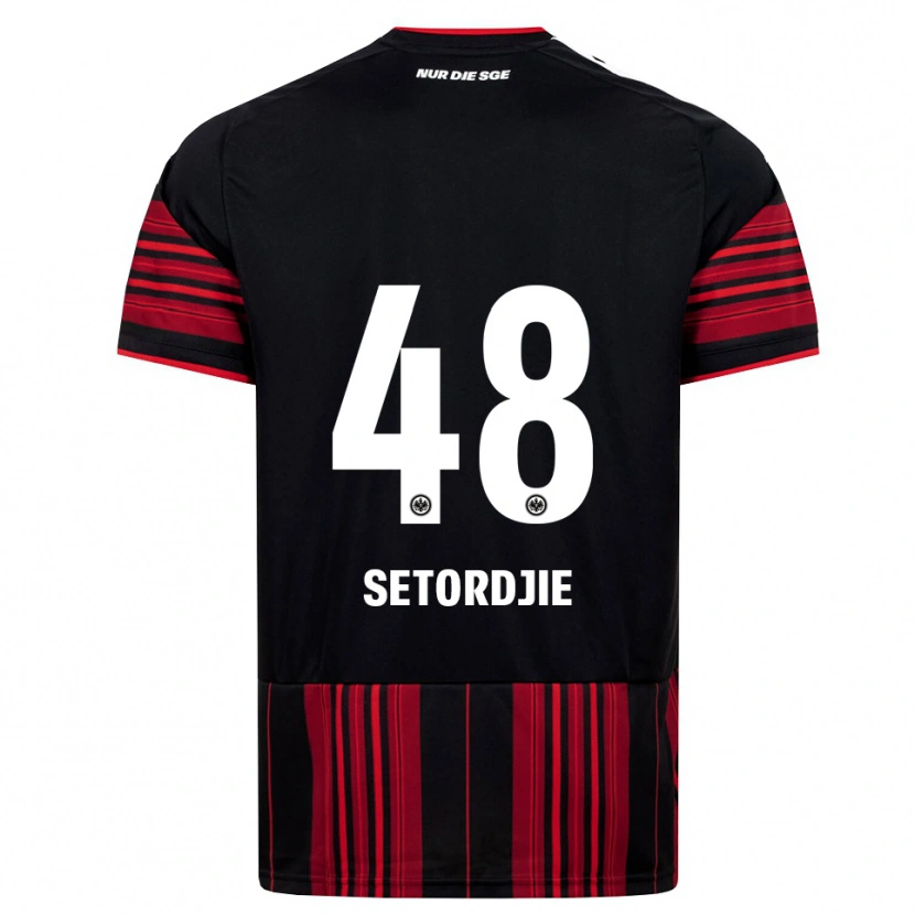 Danxen Herren Lawrence Setordjie #48 Schwarz Rot Weiß Heimtrikot Trikot 2026/27 T-Shirt