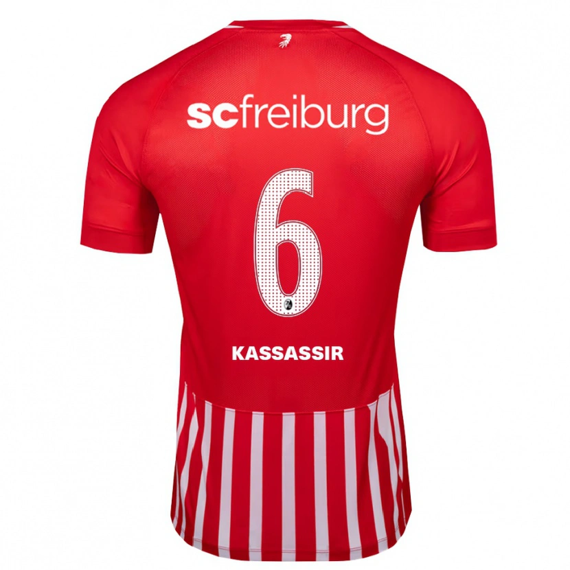Danxen Herren Malik Kassassir #6 Rot Weiß Schwarz Heimtrikot Trikot 2026/27 T-Shirt