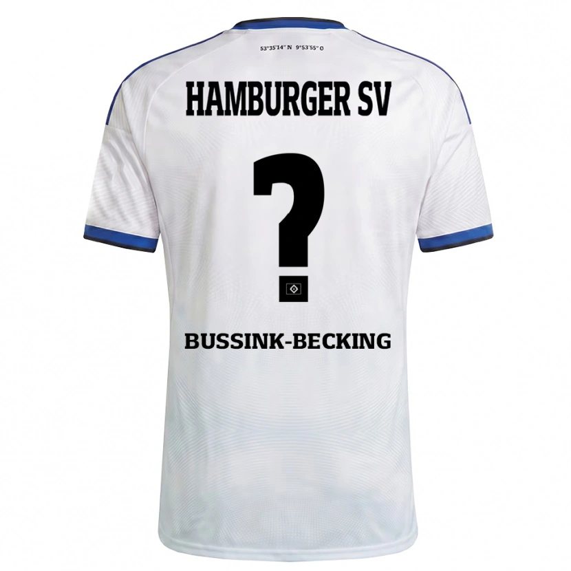 Danxen Herren Piet-Luis Bussink-Becking #0 Weiß Schwarz Blau Heimtrikot Trikot 2026/27 T-Shirt