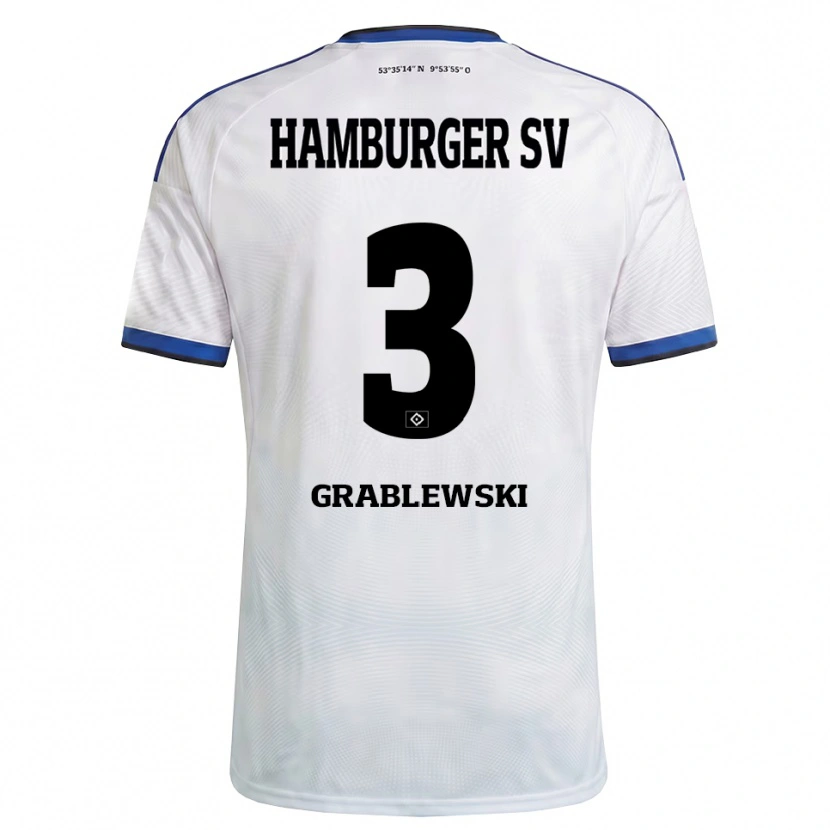 Danxen Herren Max Grablewski #3 Weiß Schwarz Blau Heimtrikot Trikot 2026/27 T-Shirt