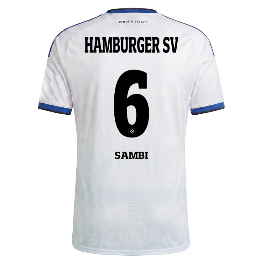 Danxen Herren Albert Sambi Lokonga #6 Weiß Schwarz Blau Heimtrikot Trikot 2026/27 T-Shirt