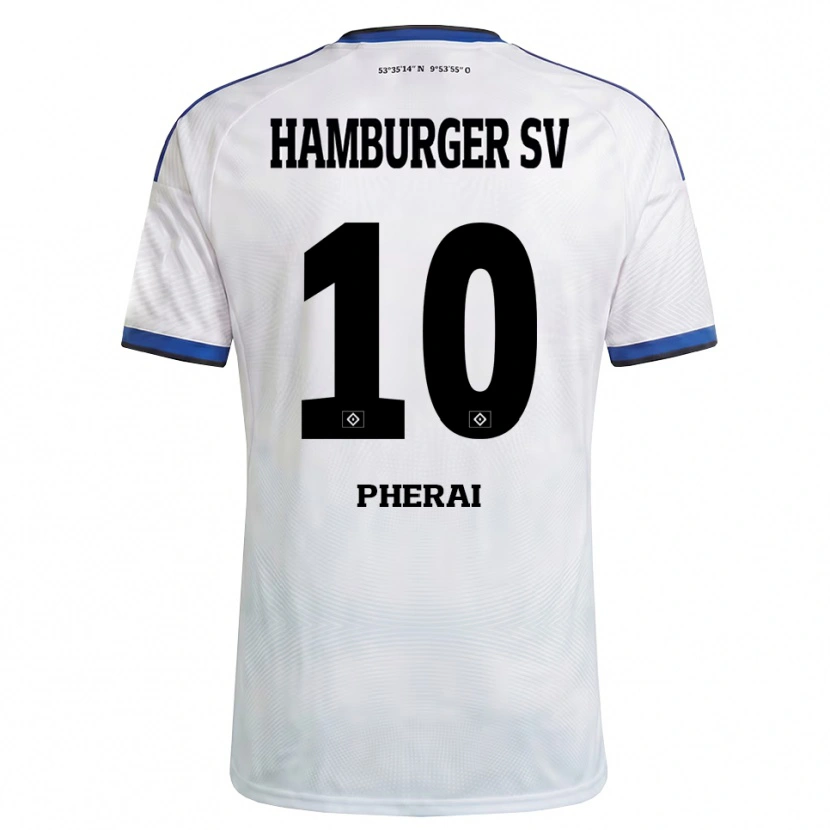 Danxen Herren Immanuel Pherai #10 Weiß Schwarz Blau Heimtrikot Trikot 2026/27 T-Shirt