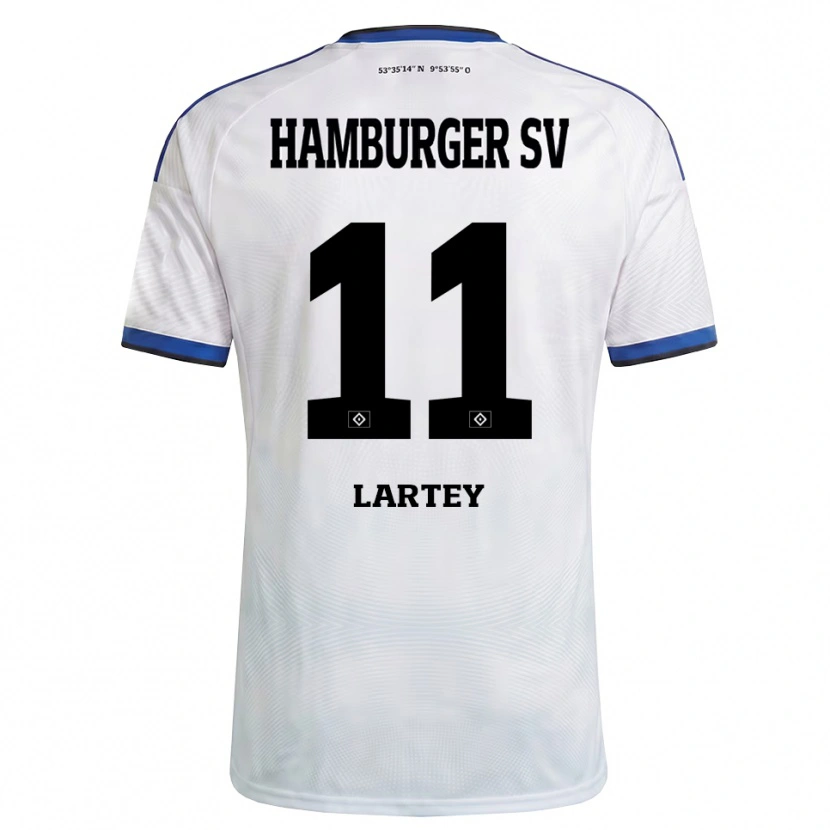 Danxen Herren Lars Lartey #11 Weiß Schwarz Blau Heimtrikot Trikot 2026/27 T-Shirt