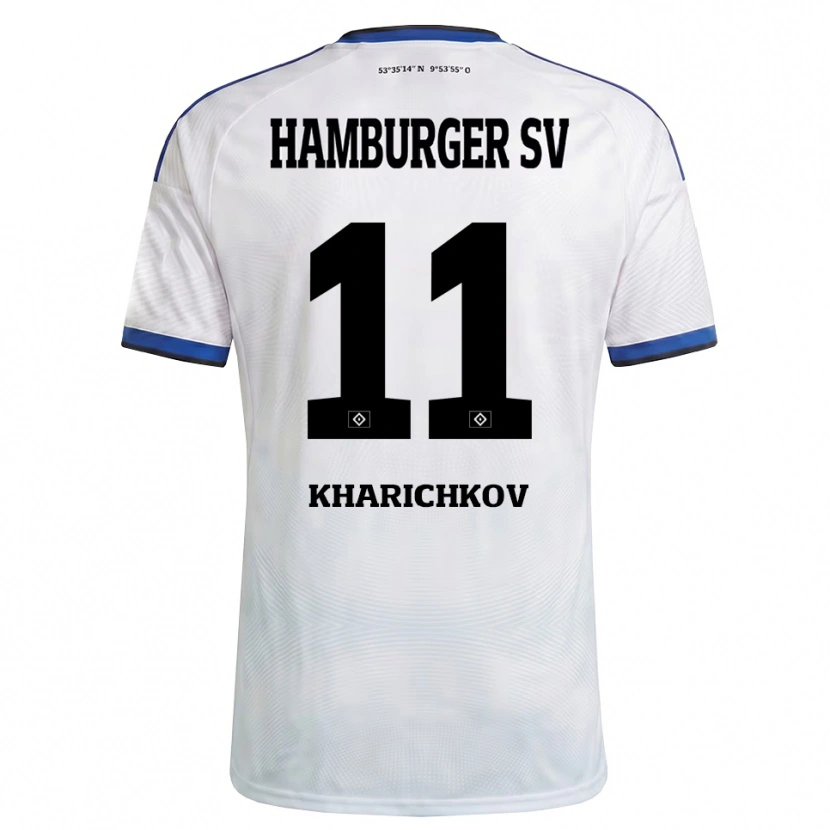 Danxen Herren Valentyn Kharichkov #11 Weiß Schwarz Blau Heimtrikot Trikot 2026/27 T-Shirt