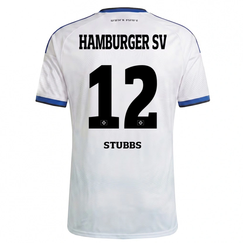 Danxen Herren James Stubbs #12 Weiß Schwarz Blau Heimtrikot Trikot 2026/27 T-Shirt