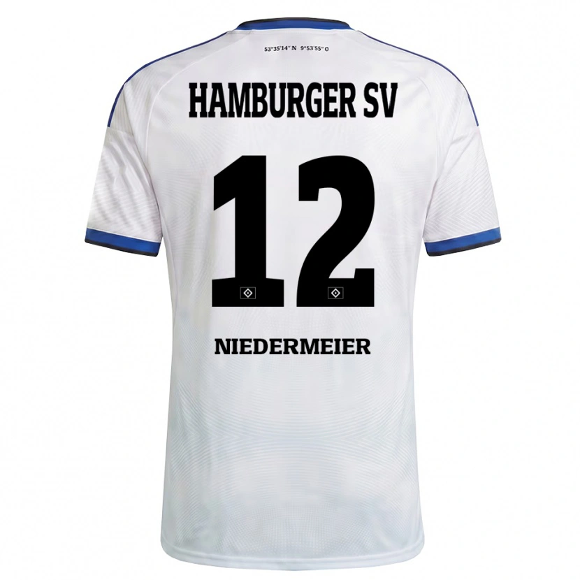 Danxen Herren Philipp Niedermeier #12 Weiß Schwarz Blau Heimtrikot Trikot 2026/27 T-Shirt