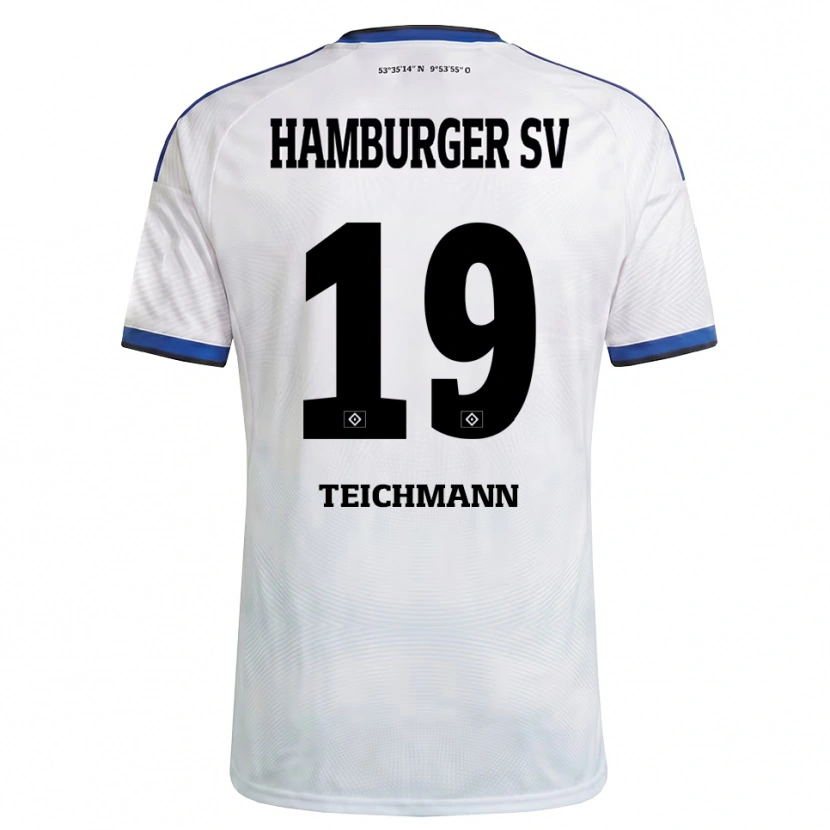 Danxen Herren Mats Teichmann #19 Weiß Schwarz Blau Heimtrikot Trikot 2026/27 T-Shirt