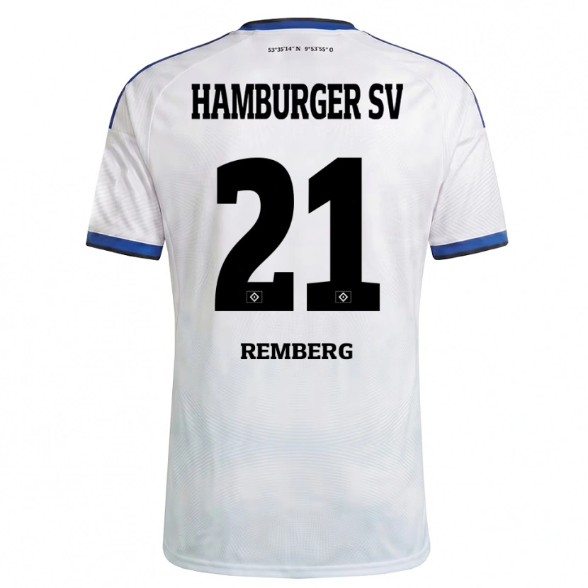 Danxen Herren Nicolai Remberg #21 Weiß Schwarz Blau Heimtrikot Trikot 2026/27 T-Shirt