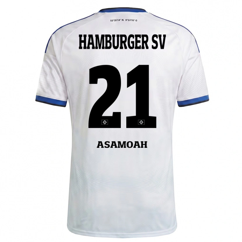 Danxen Herren Justin Asamoah #21 Weiß Schwarz Blau Heimtrikot Trikot 2026/27 T-Shirt