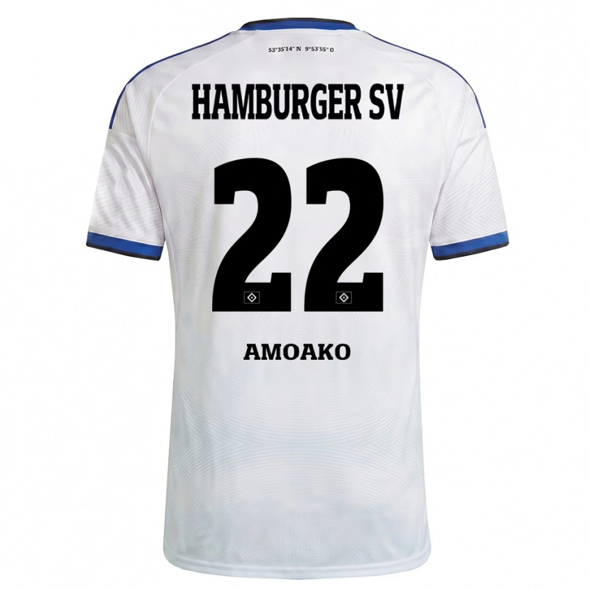 Danxen Herren Kofi Amoako #22 Weiß Schwarz Blau Heimtrikot Trikot 2026/27 T-Shirt