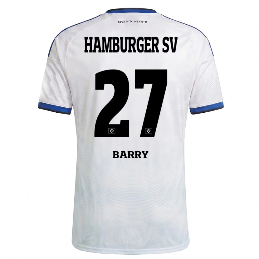 Danxen Herren Alpha Barry #27 Weiß Schwarz Blau Heimtrikot Trikot 2026/27 T-Shirt