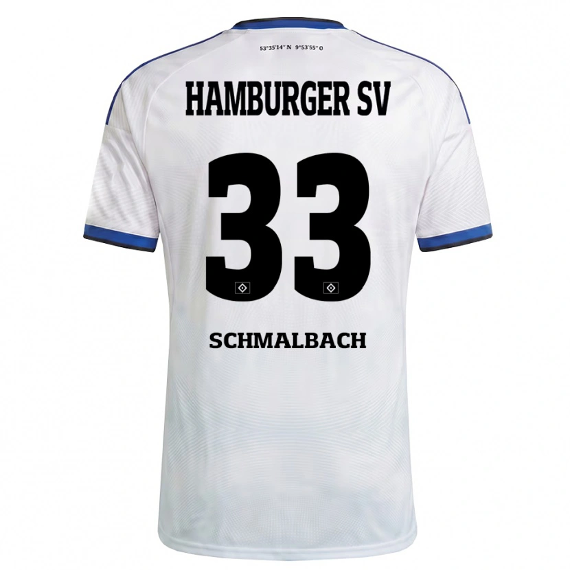 Danxen Herren Sebastian Schmalbach #33 Weiß Schwarz Blau Heimtrikot Trikot 2026/27 T-Shirt