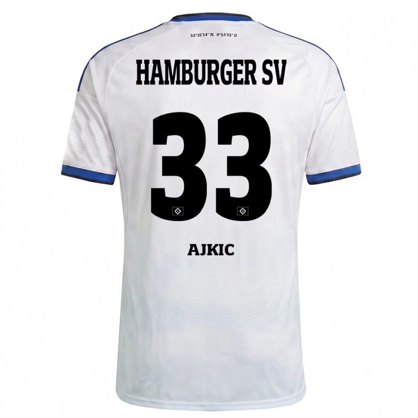 Danxen Herren Selim Ajkic #33 Weiß Schwarz Blau Heimtrikot Trikot 2026/27 T-Shirt