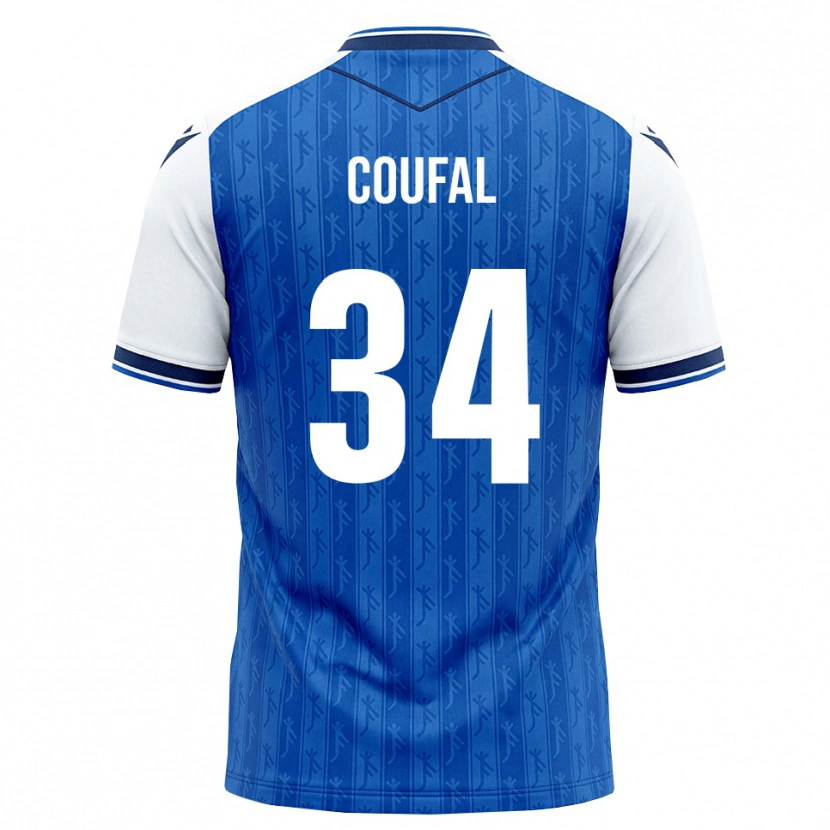 Danxen Herren Vladimír Coufal #34 Königsblau Weiß Heimtrikot Trikot 2026/27 T-Shirt