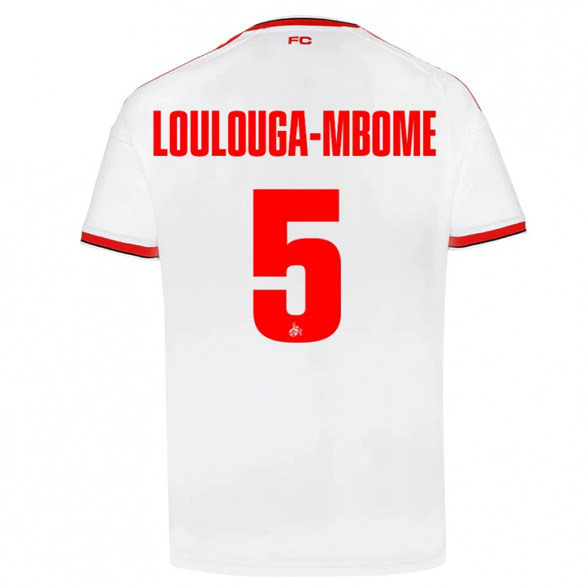 Danxen Herren Pascal Loulouga-Mbome #5 Weiß Rot Schwarz Heimtrikot Trikot 2026/27 T-Shirt