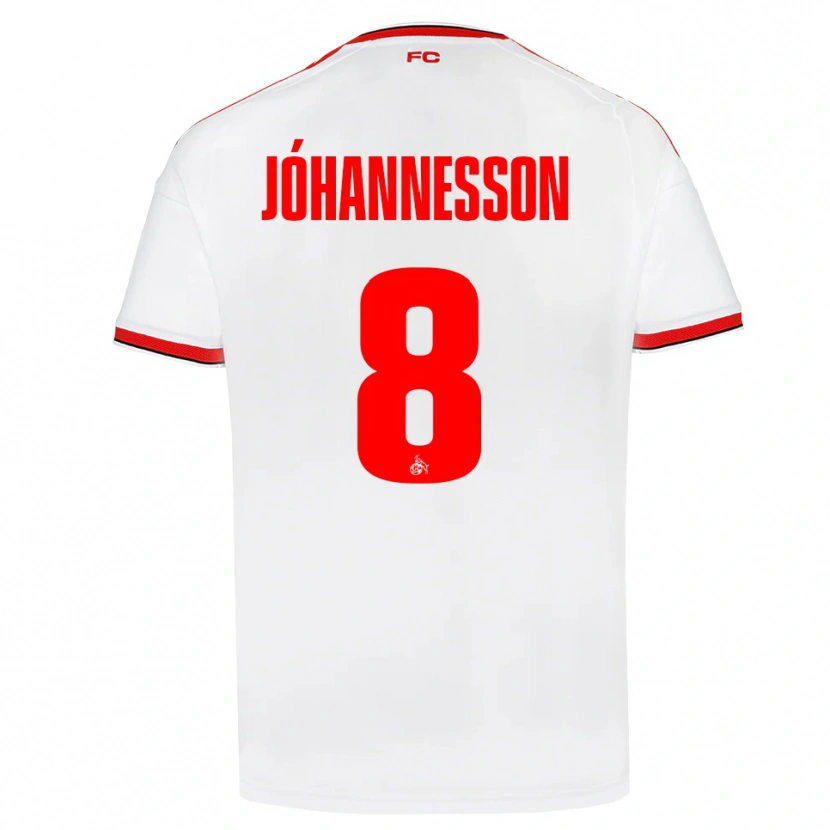 Danxen Herren Ísak Jóhannesson #8 Weiß Rot Schwarz Heimtrikot Trikot 2026/27 T-Shirt