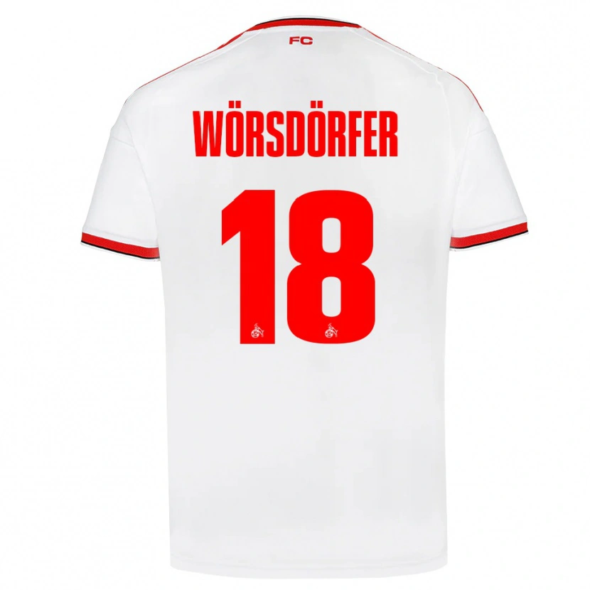 Danxen Herren Len Wörsdörfer #18 Weiß Rot Schwarz Heimtrikot Trikot 2026/27 T-Shirt