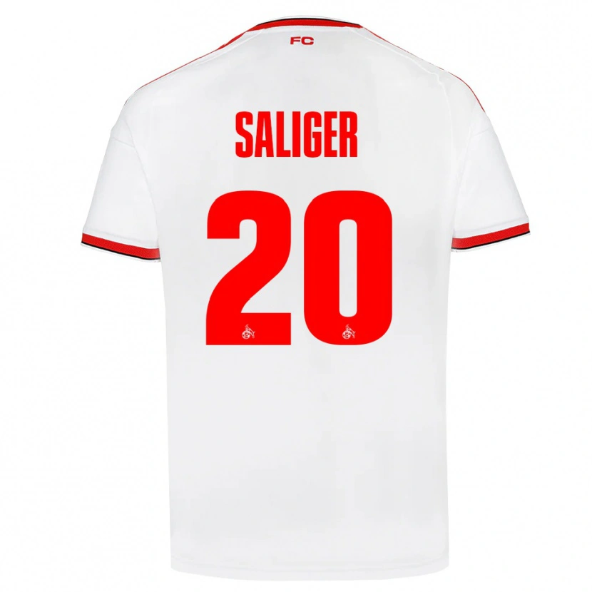Danxen Herren Jonas Saliger #20 Weiß Rot Schwarz Heimtrikot Trikot 2026/27 T-Shirt