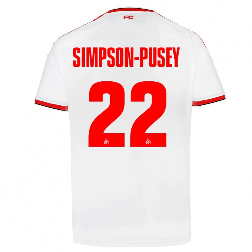 Danxen Herren Jahmai Simpson-Pusey #22 Weiß Rot Schwarz Heimtrikot Trikot 2026/27 T-Shirt