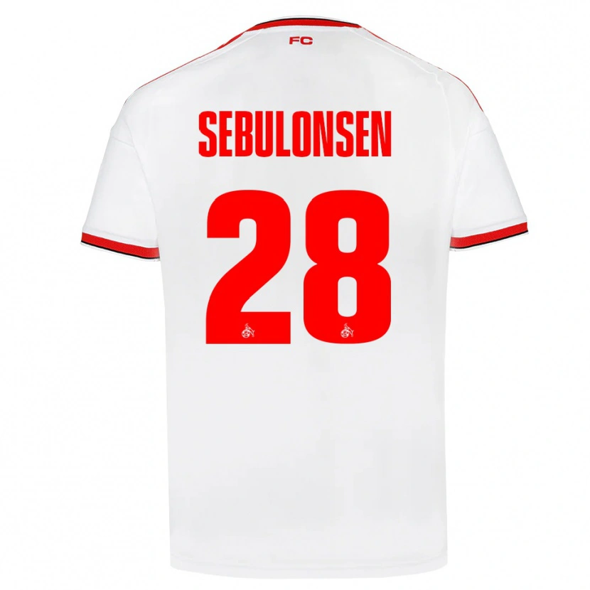 Danxen Herren Sebastian Sebulonsen #28 Weiß Rot Schwarz Heimtrikot Trikot 2026/27 T-Shirt