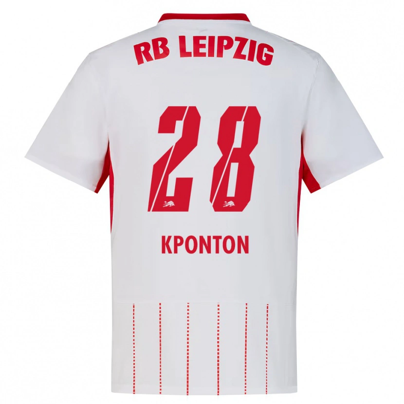 Danxen Herren Marwan Kponton #28 Rot Weiß Gelb Heimtrikot Trikot 2026/27 T-Shirt