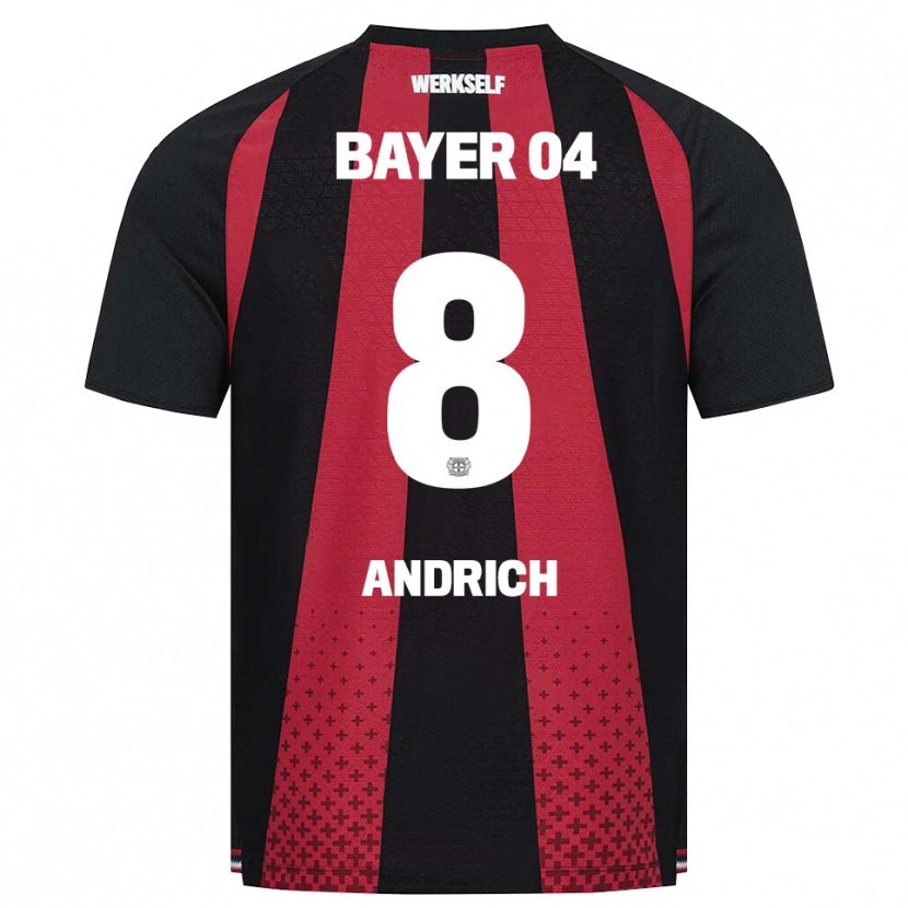 Danxen Herren Robert Andrich #8 Schwarz Weiß Rot Heimtrikot Trikot 2026/27 T-Shirt