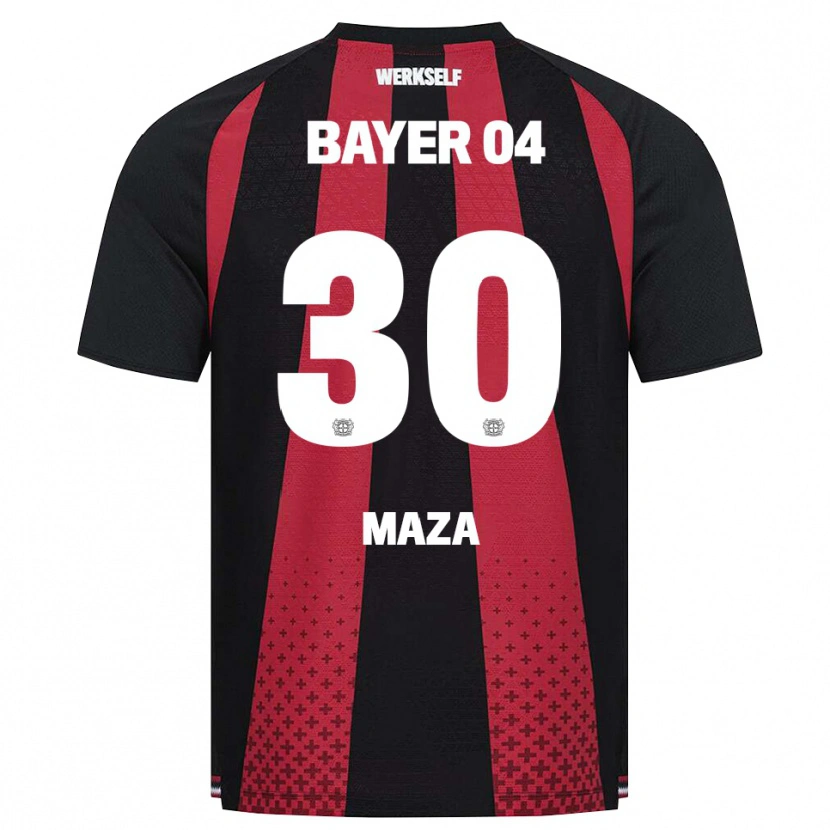 Danxen Herren Ibrahim Maza #30 Schwarz Weiß Rot Heimtrikot Trikot 2026/27 T-Shirt