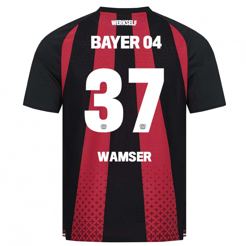 Danxen Herren Carlotta Wamser #37 Schwarz Weiß Rot Heimtrikot Trikot 2026/27 T-Shirt