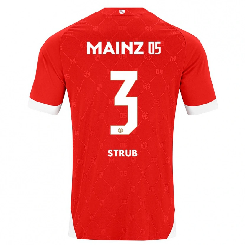 Danxen Herren Jona Strub #3 Rot Weiß Heimtrikot Trikot 2026/27 T-Shirt