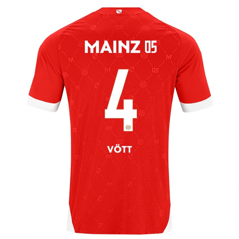 Danxen Herren Jakob Vött #4 Rot Weiß Heimtrikot Trikot 2026/27 T-Shirt