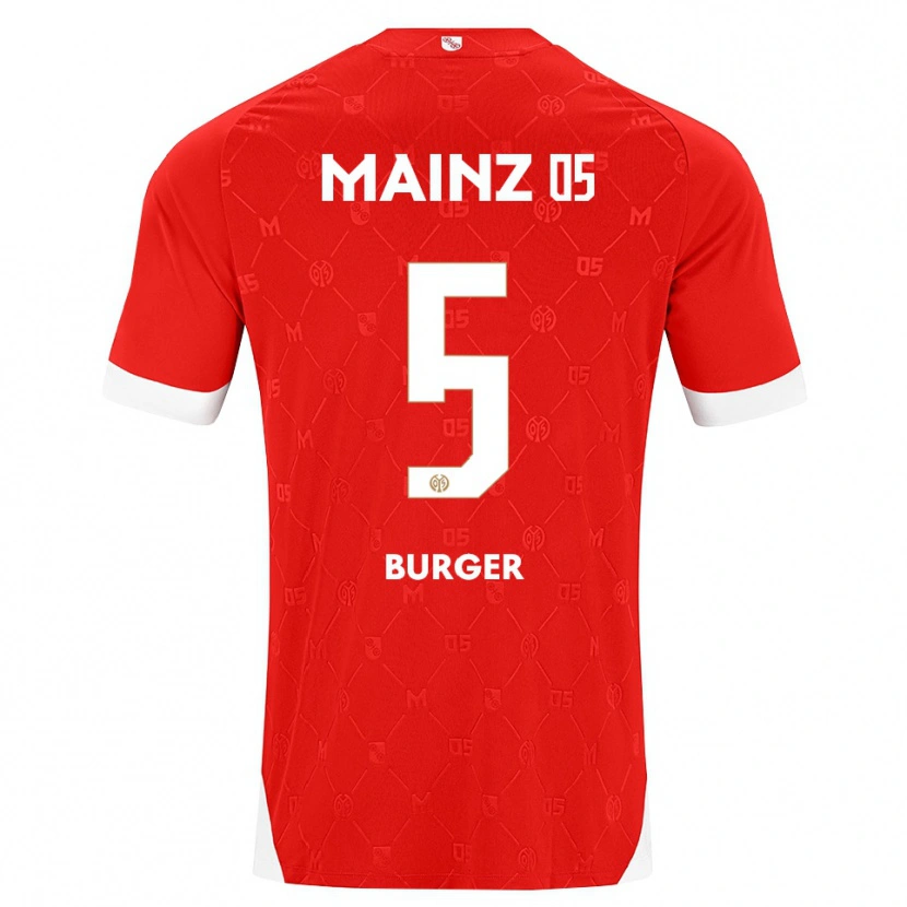 Danxen Herren Korbinian Burger #5 Rot Weiß Heimtrikot Trikot 2026/27 T-Shirt