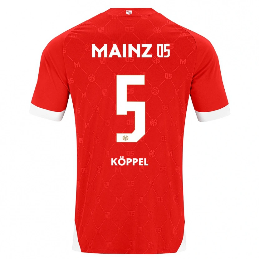 Danxen Herren Domenic Köppel #5 Rot Weiß Heimtrikot Trikot 2026/27 T-Shirt