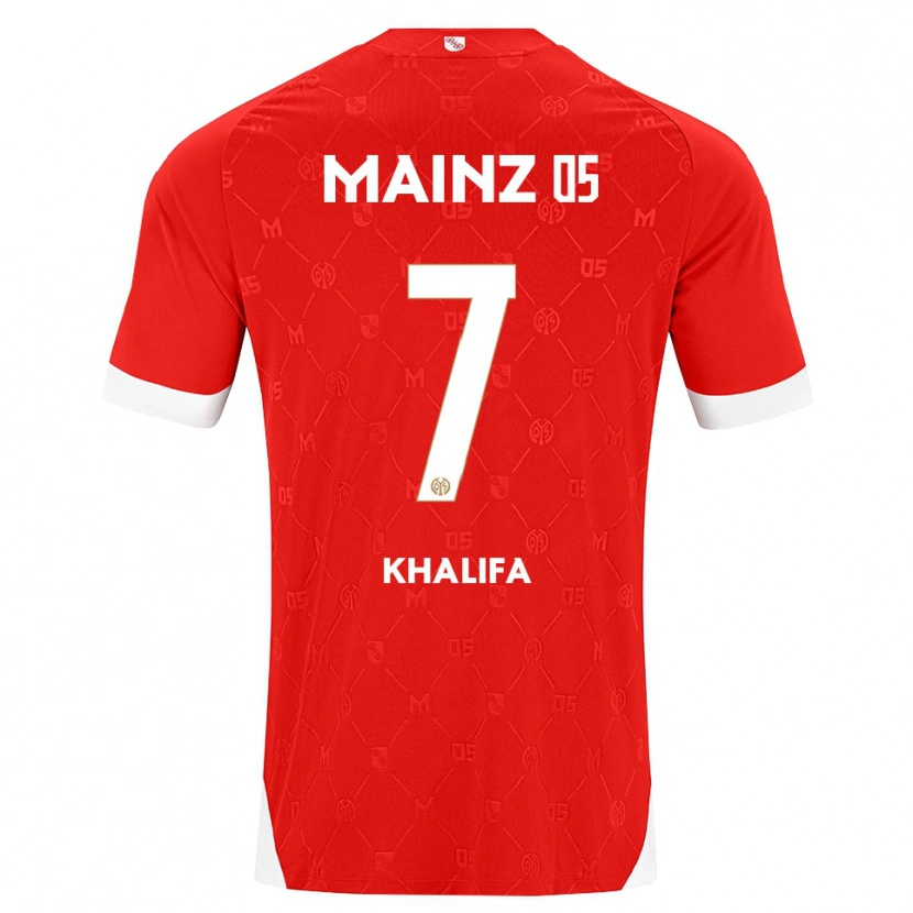Danxen Herren Sarah Khalifa #7 Rot Weiß Heimtrikot Trikot 2026/27 T-Shirt