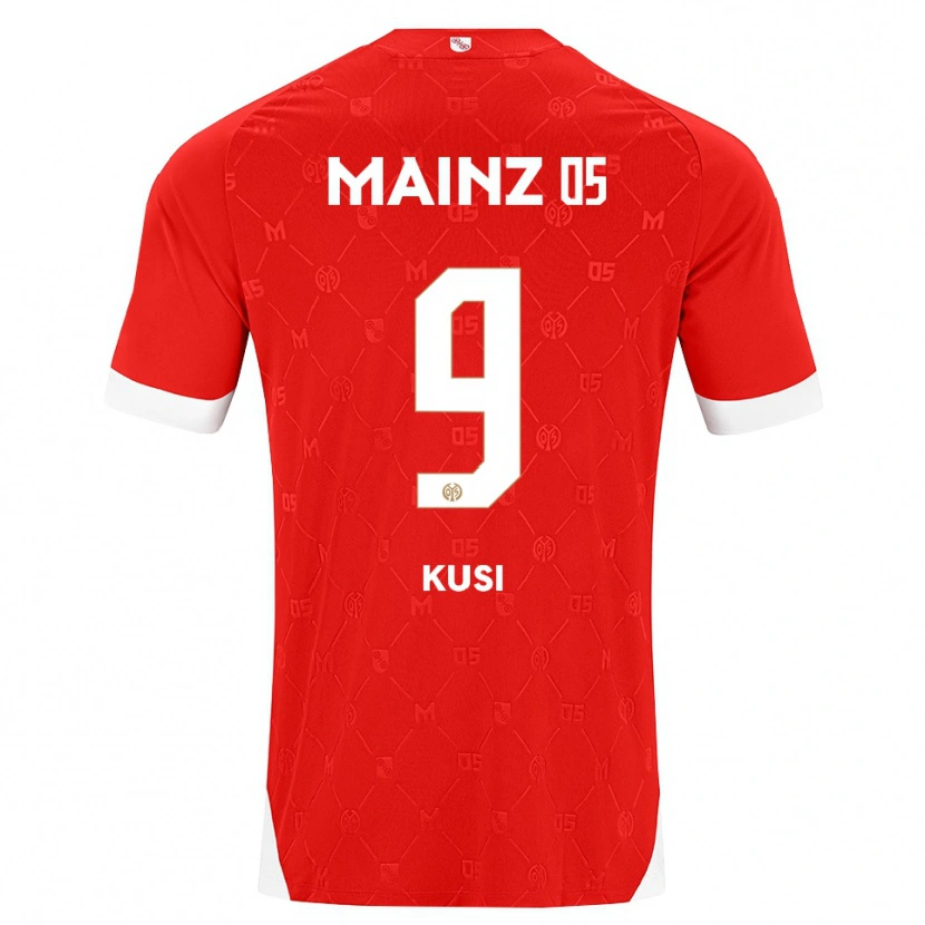 Danxen Herren Jemain Kusi #9 Rot Weiß Heimtrikot Trikot 2026/27 T-Shirt