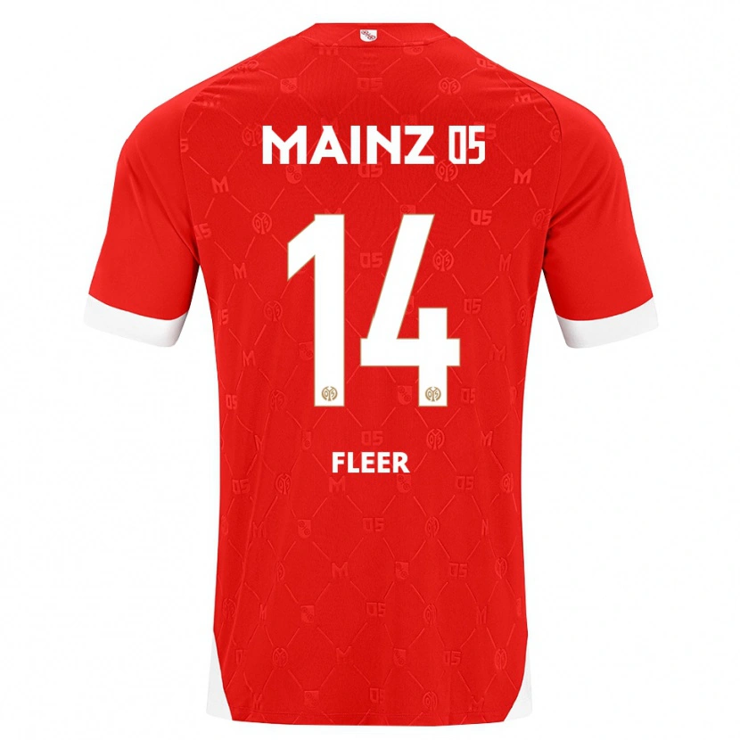 Danxen Herren Mattis Fleer #14 Rot Weiß Heimtrikot Trikot 2026/27 T-Shirt