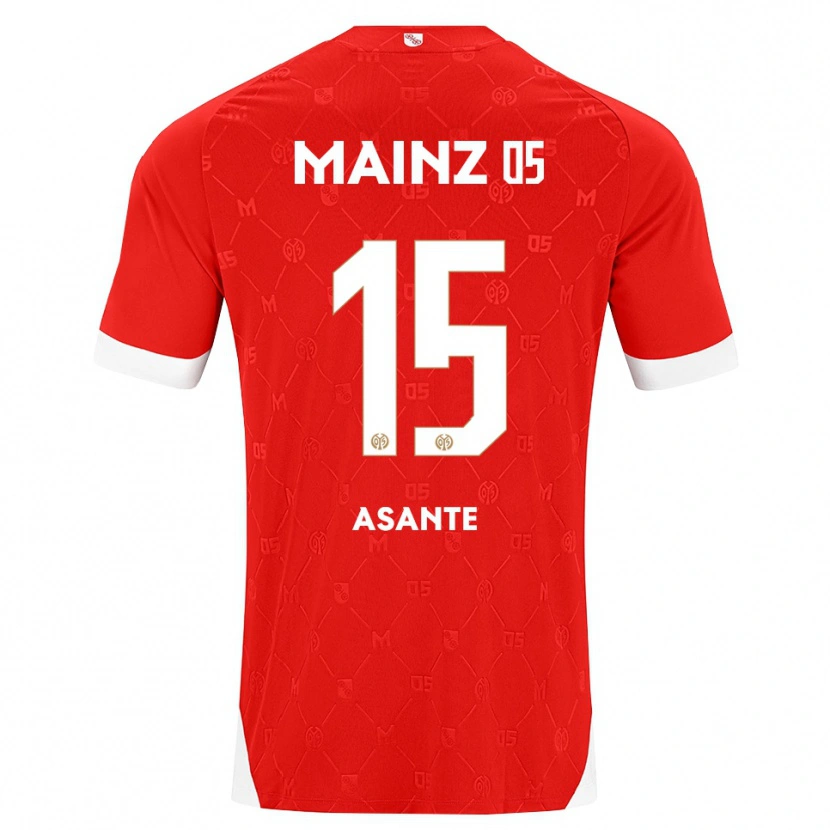 Danxen Herren Marvin Asante #15 Rot Weiß Heimtrikot Trikot 2026/27 T-Shirt