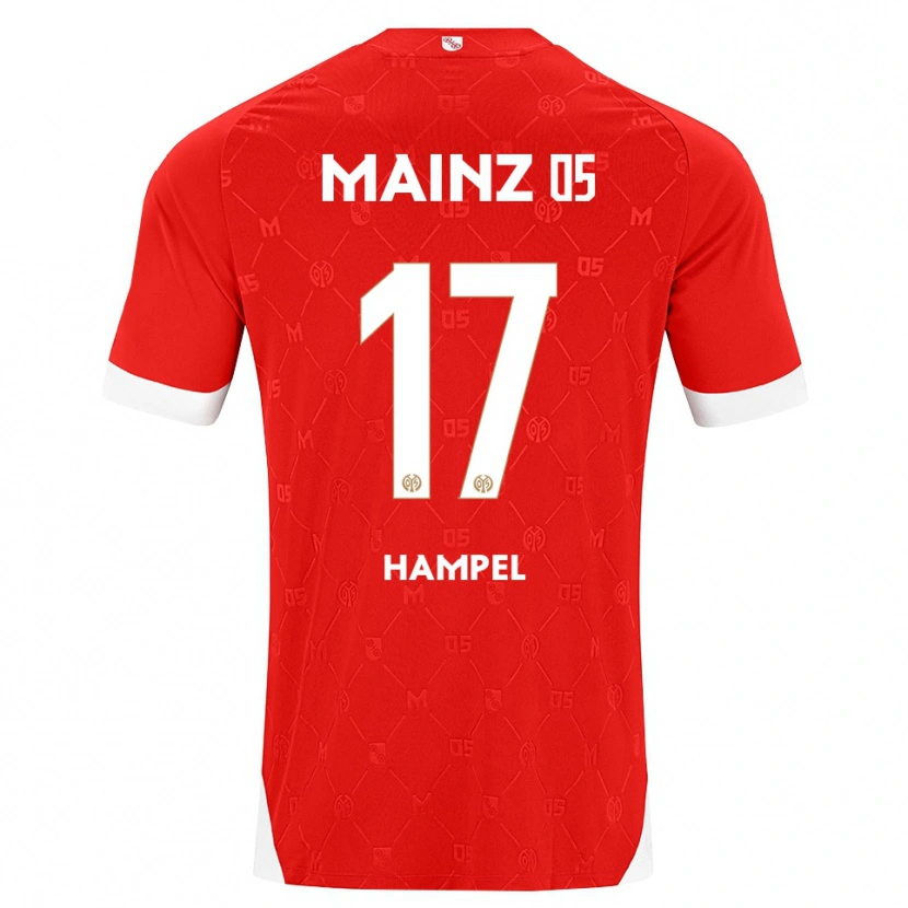Danxen Herren Luca Hampel #17 Rot Weiß Heimtrikot Trikot 2026/27 T-Shirt