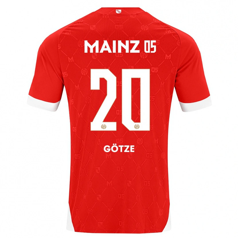 Danxen Herren Justus Götze #20 Rot Weiß Heimtrikot Trikot 2026/27 T-Shirt