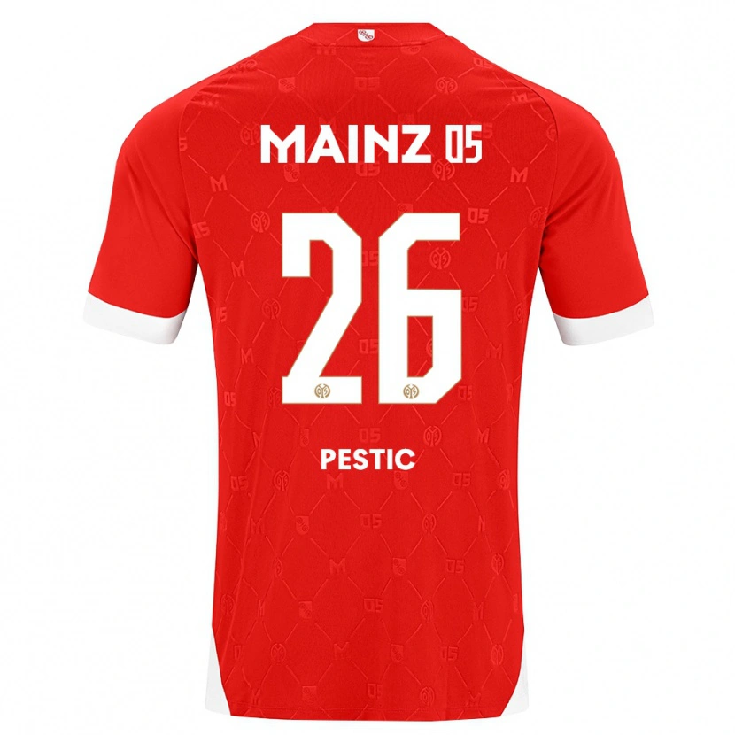 Danxen Herren Dominik Pestic #26 Rot Weiß Heimtrikot Trikot 2026/27 T-Shirt