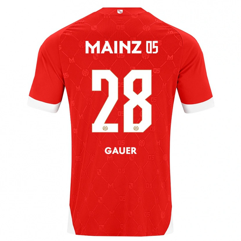 Danxen Herren Luke Gauer #28 Rot Weiß Heimtrikot Trikot 2026/27 T-Shirt