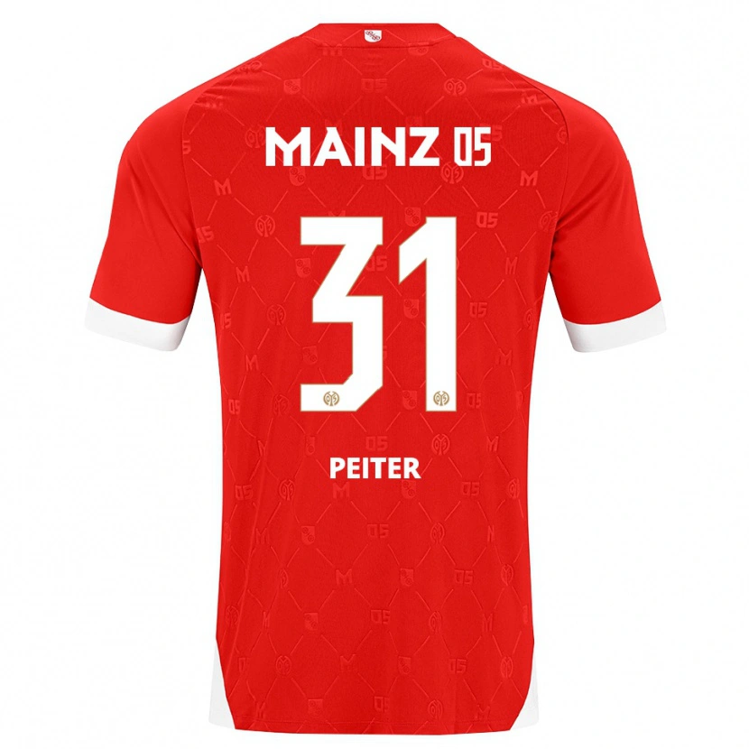 Danxen Herren Chiara Peiter #31 Rot Weiß Heimtrikot Trikot 2026/27 T-Shirt