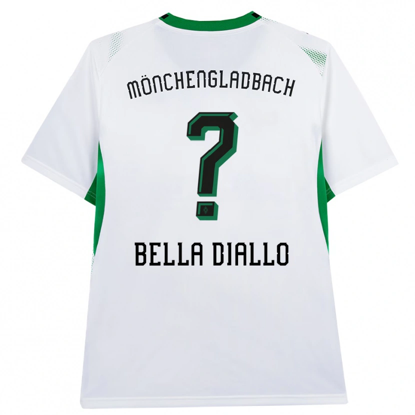 Danxen Herren Oumar Bella Diallo #0 Weiß Schwarz Grün Heimtrikot Trikot 2026/27 T-Shirt