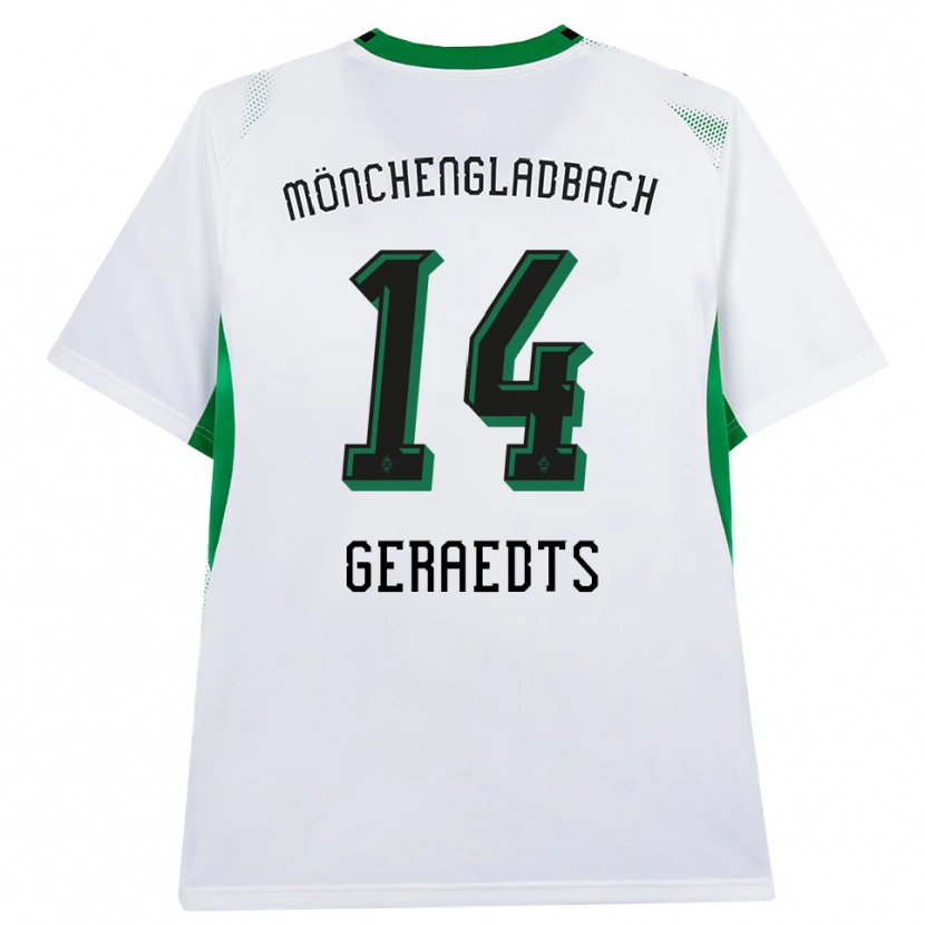 Danxen Herren Kelsey Geraedts #14 Weiß Schwarz Grün Heimtrikot Trikot 2026/27 T-Shirt